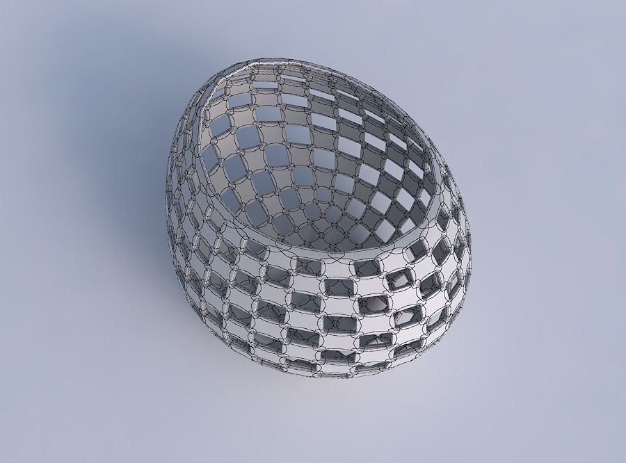 Bowl compressed 2 with checker grid lattice 3D print model_6