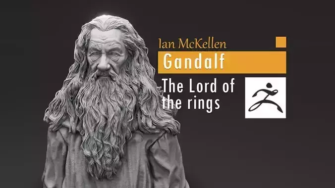 Ian McKellen - Gandalf - The Lord Of The Rings 3D print model