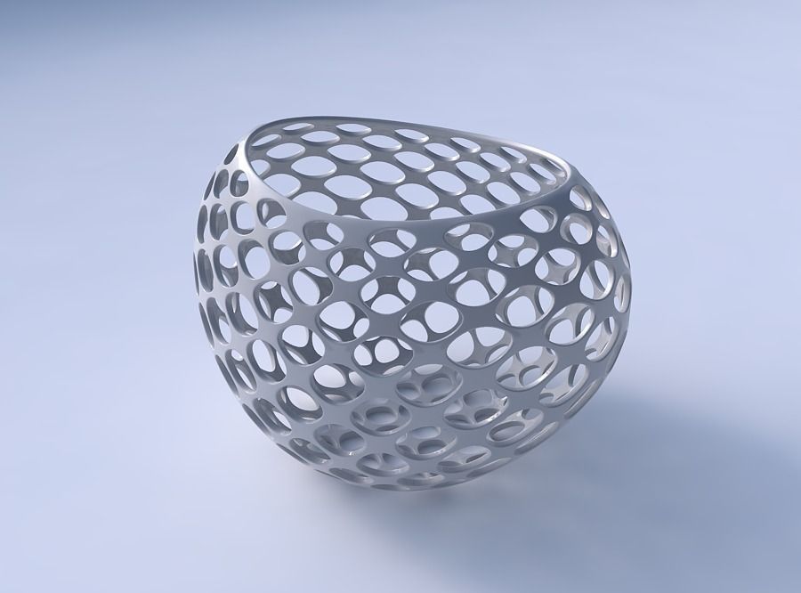 Bowl compressed 2 with bubble grid lattice 3D print model_3
