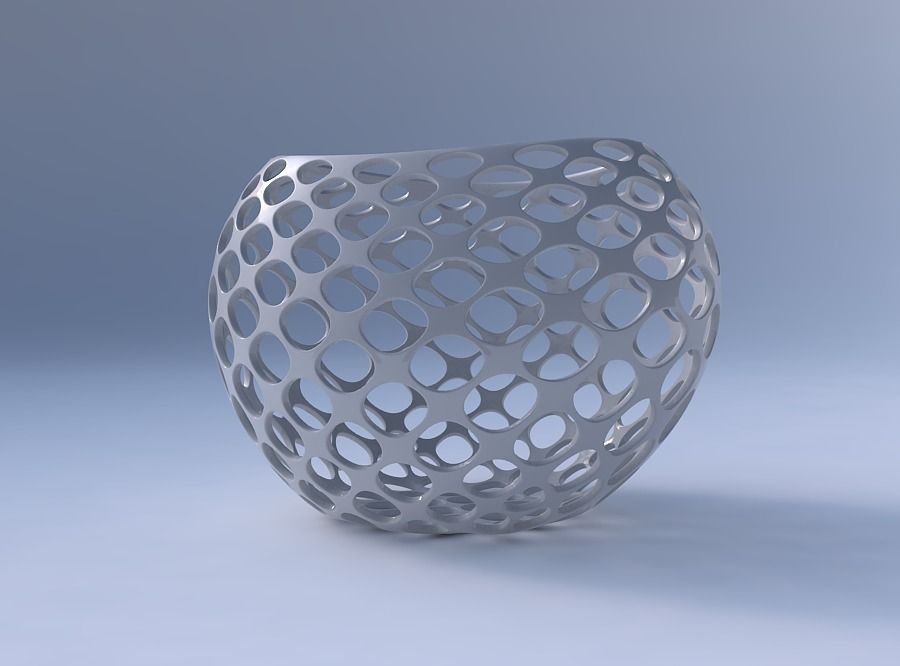 Bowl compressed 2 with bubble grid lattice 3D print model_4