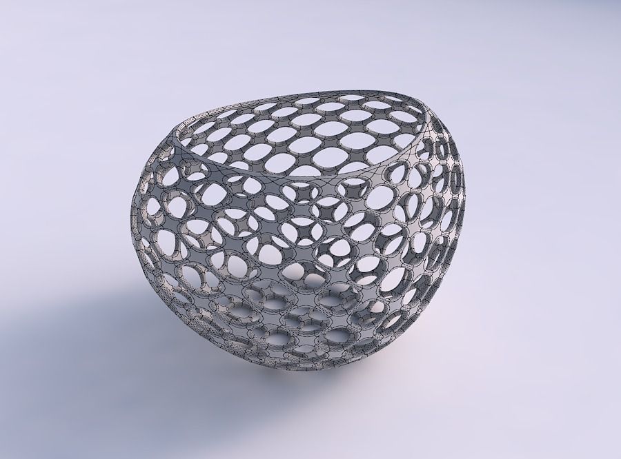 Bowl compressed 2 with bubble grid lattice 3D print model_5