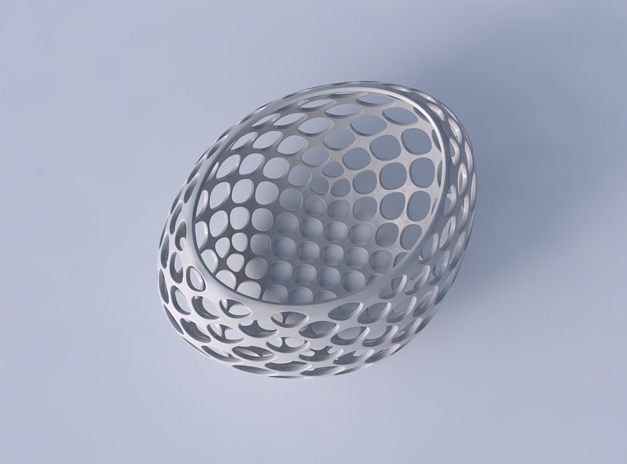 Bowl compressed 2 with bubble grid lattice 3D print model_2