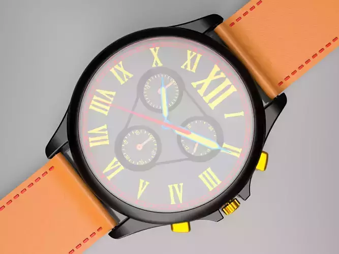 Wrist Watch Low-poly 3D model