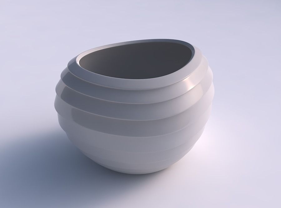 Bowl compressed 2 with horizontal inverted layers 3D print model_0