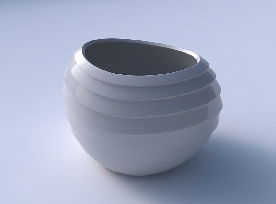 Bowl compressed 2 with horizontal inverted layers 3D print model_3