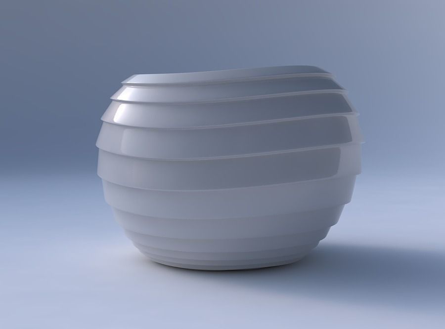 Bowl compressed 2 with horizontal inverted layers 3D print model_4