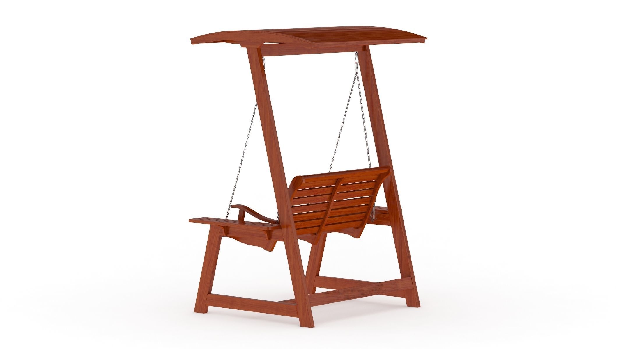 5 Wooden Swing Chairs Set 3D model_52