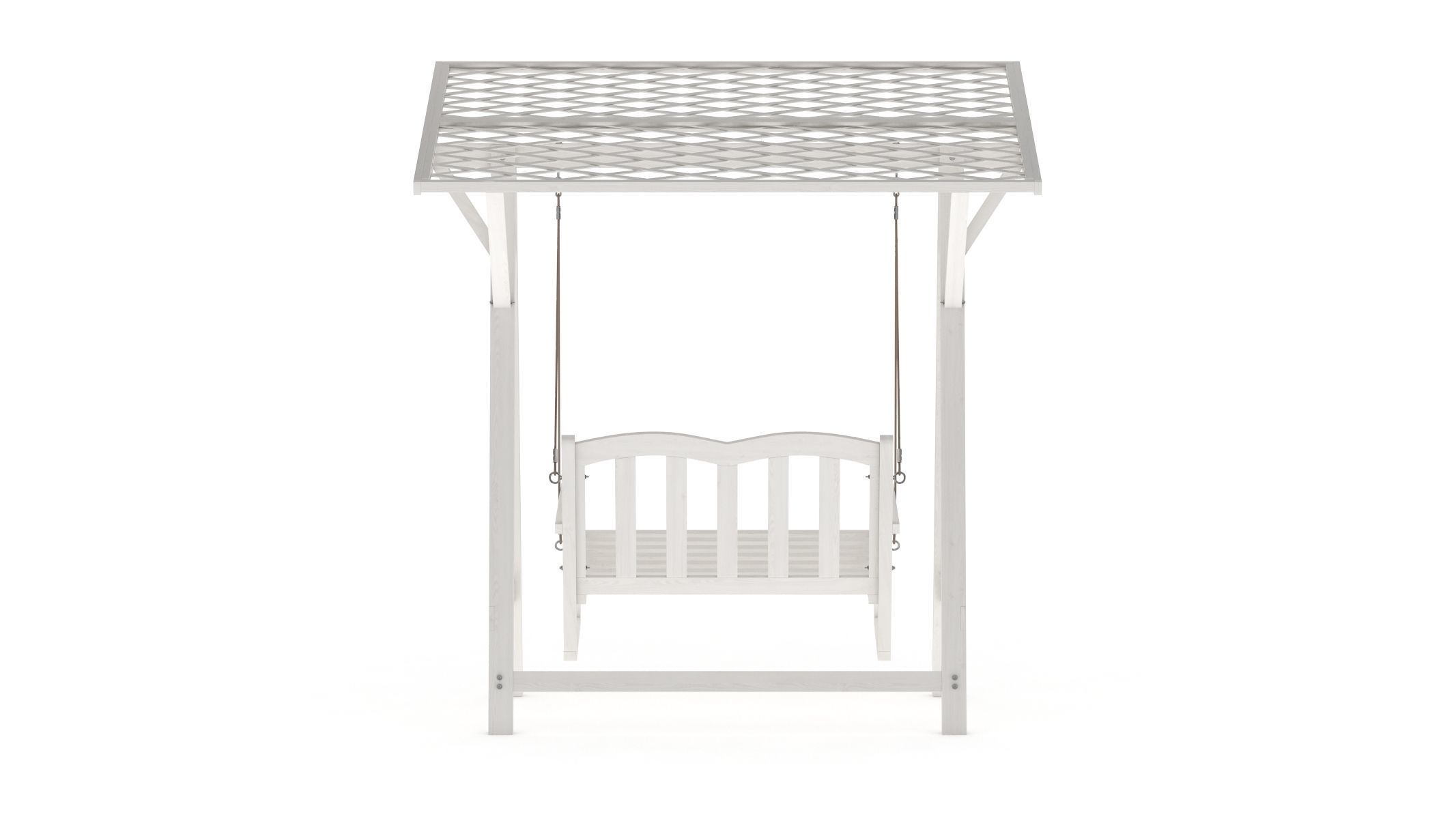 5 Wooden Swing Chairs Set 3D model_6