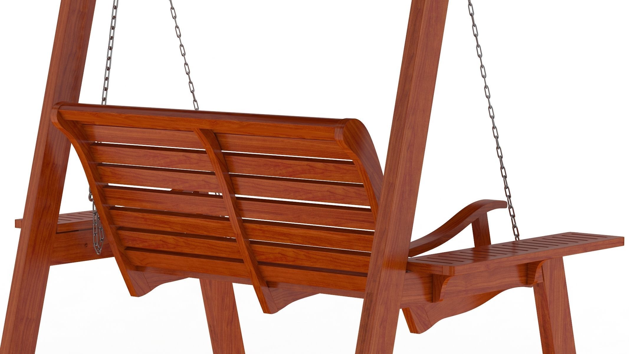 5 Wooden Swing Chairs Set 3D model_62