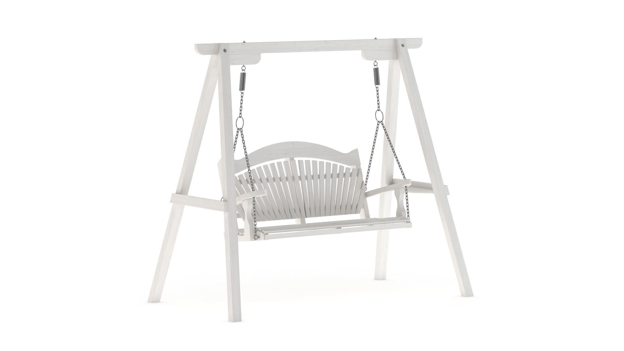 5 Wooden Swing Chairs Set 3D model_79