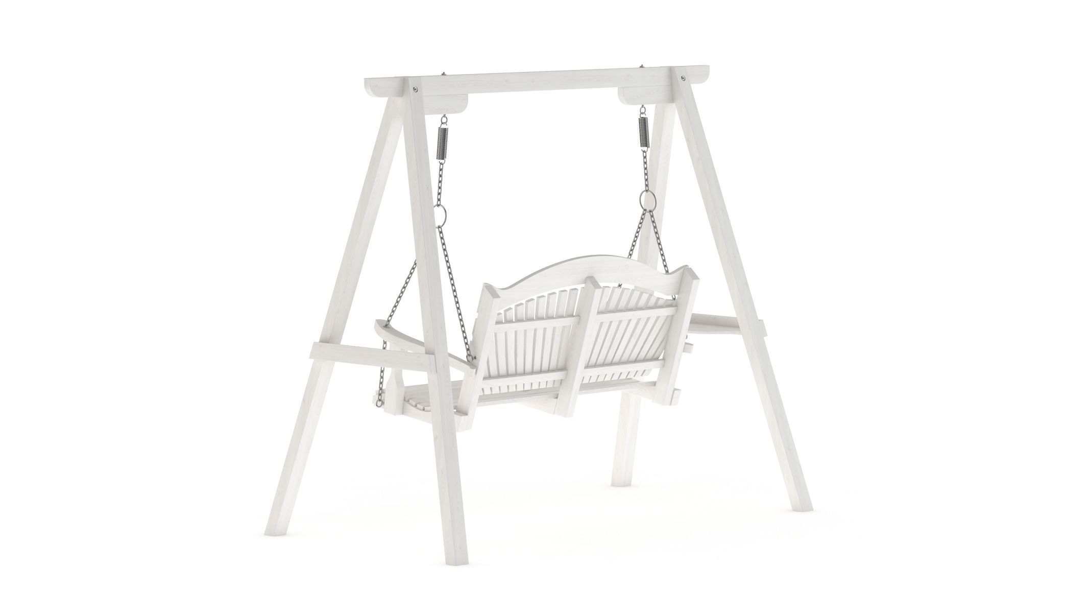 5 Wooden Swing Chairs Set 3D model_74