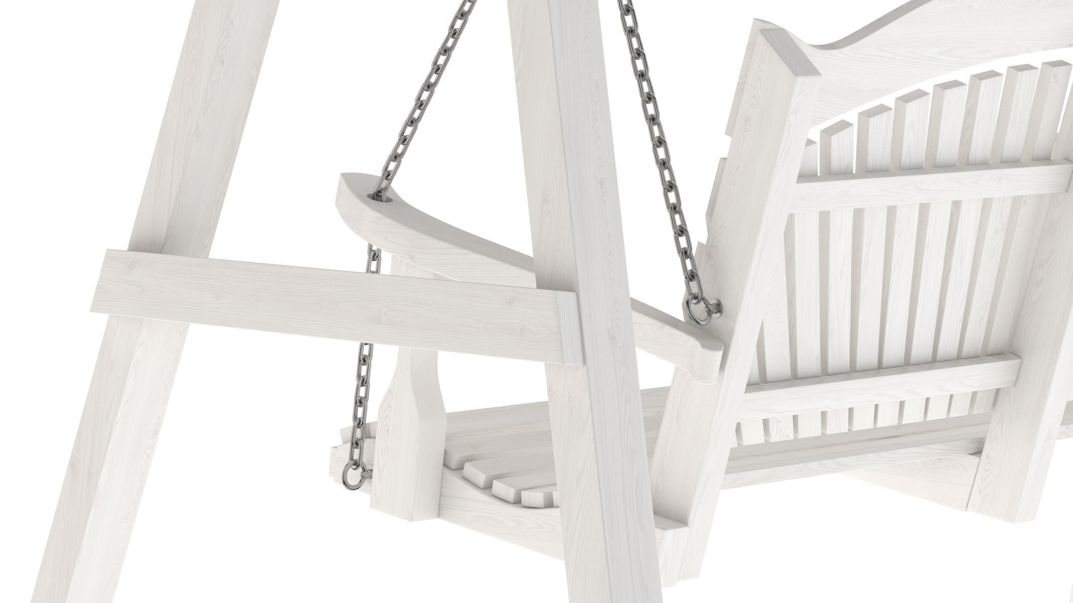 5 Wooden Swing Chairs Set 3D model_83