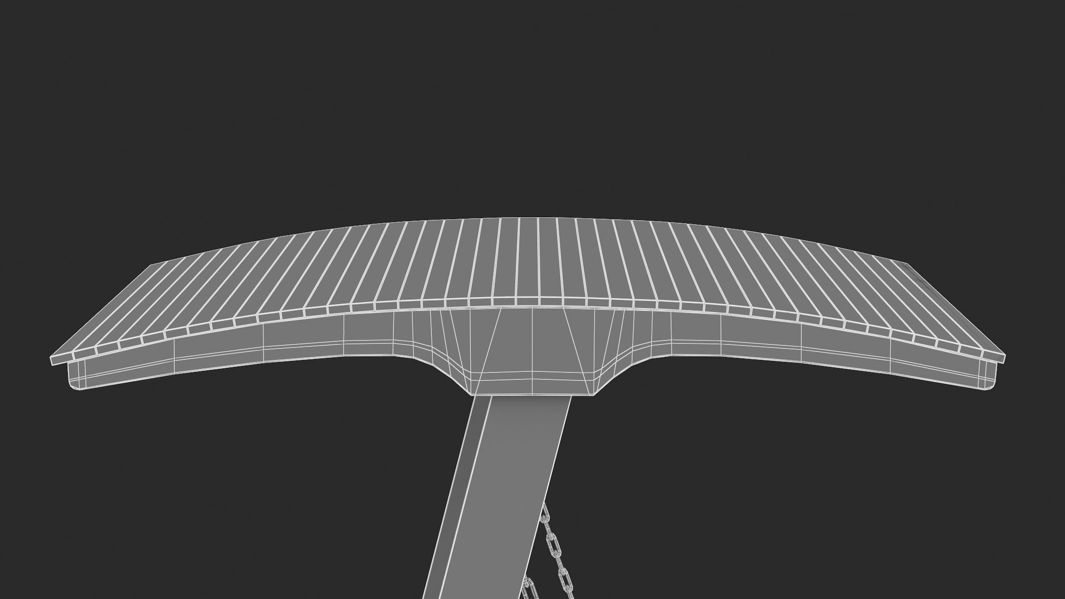 5 Wooden Swing Chairs Set 3D model_73