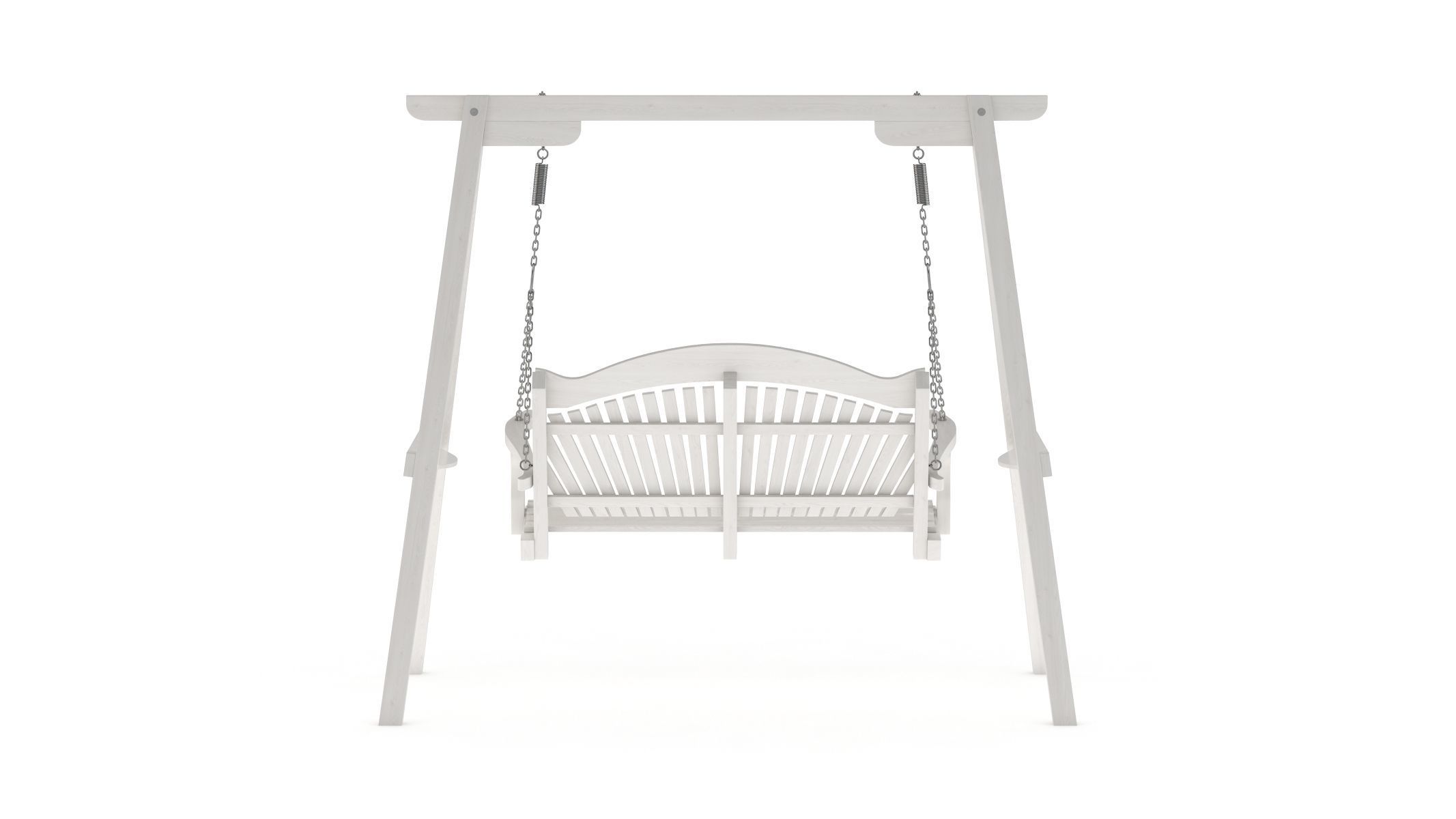 5 Wooden Swing Chairs Set 3D model_75