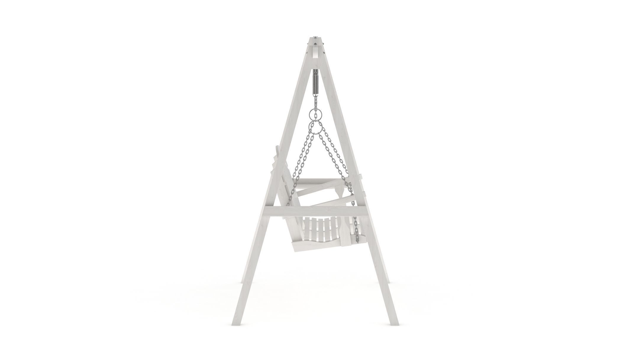 5 Wooden Swing Chairs Set 3D model_77