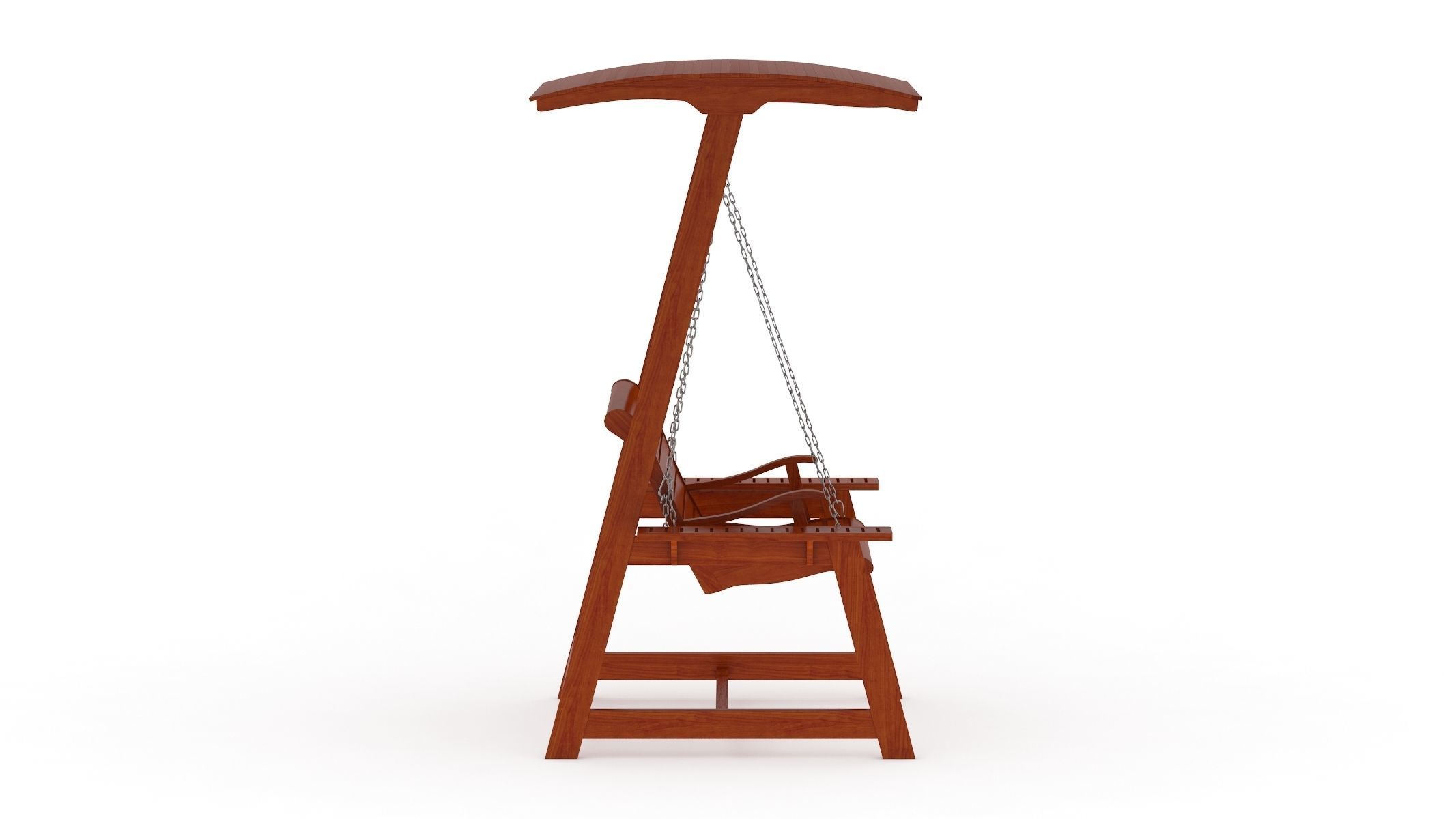 5 Wooden Swing Chairs Set 3D model_53