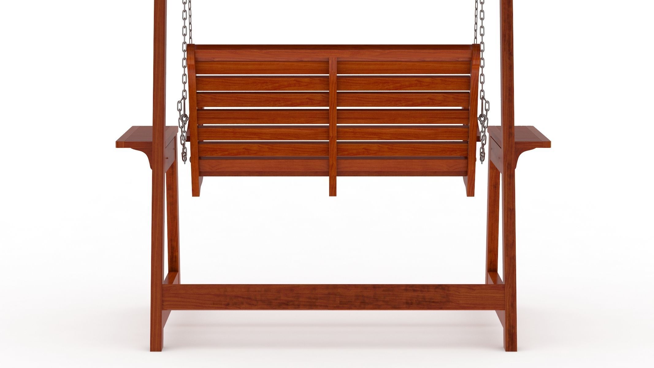 5 Wooden Swing Chairs Set 3D model_68