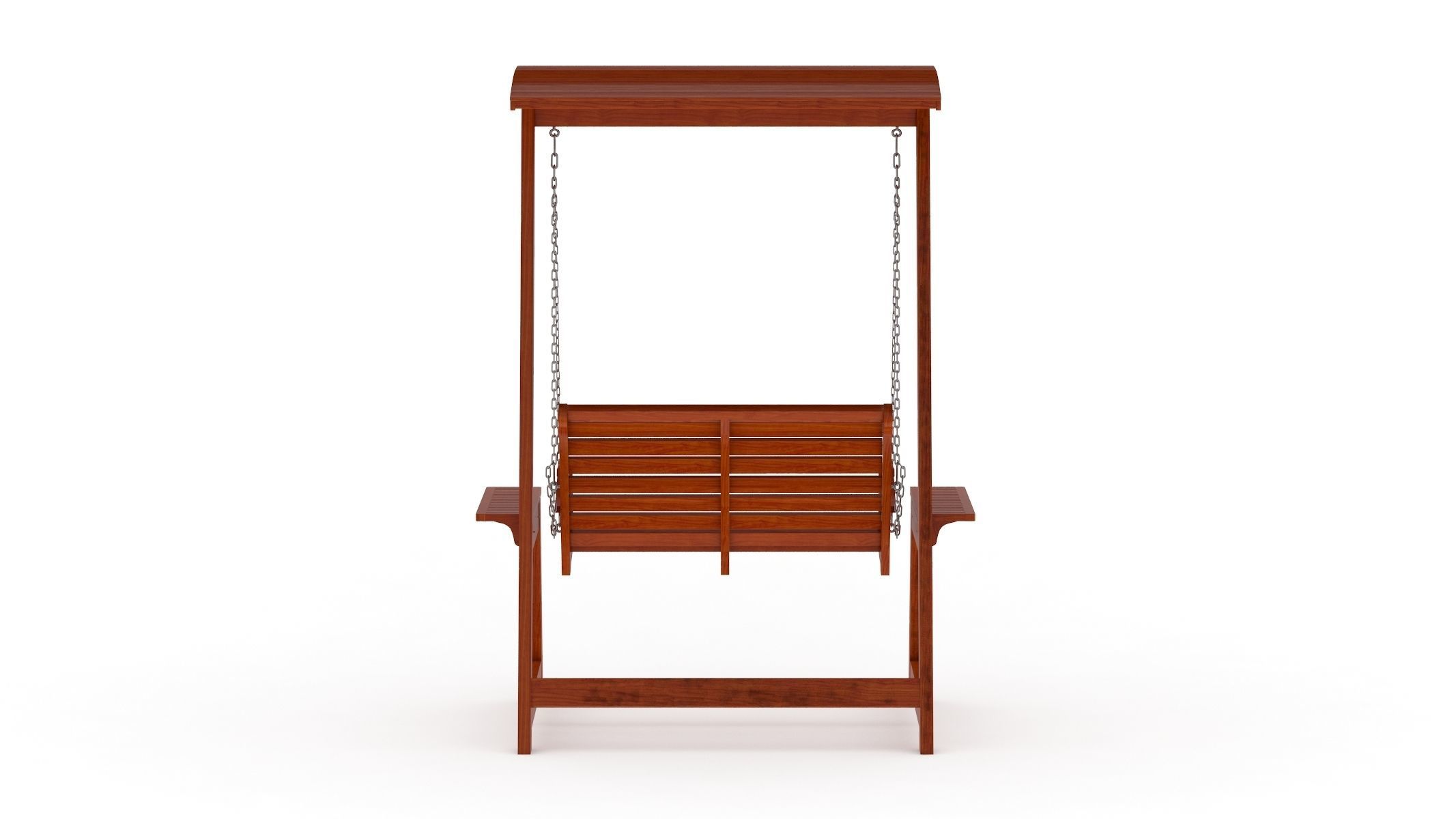 5 Wooden Swing Chairs Set 3D model_56