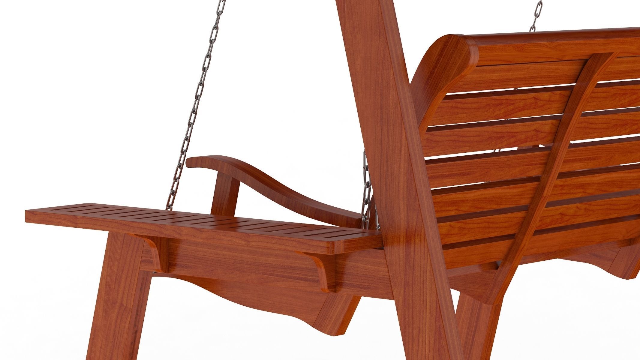 5 Wooden Swing Chairs Set 3D model_60