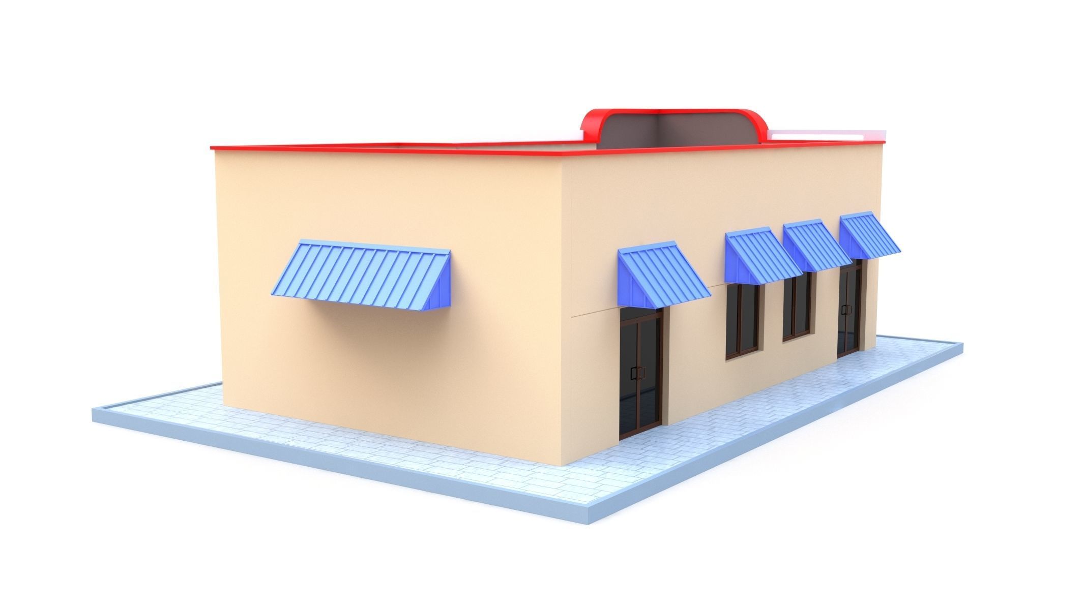Burger King Restaurant 01 3D model_3