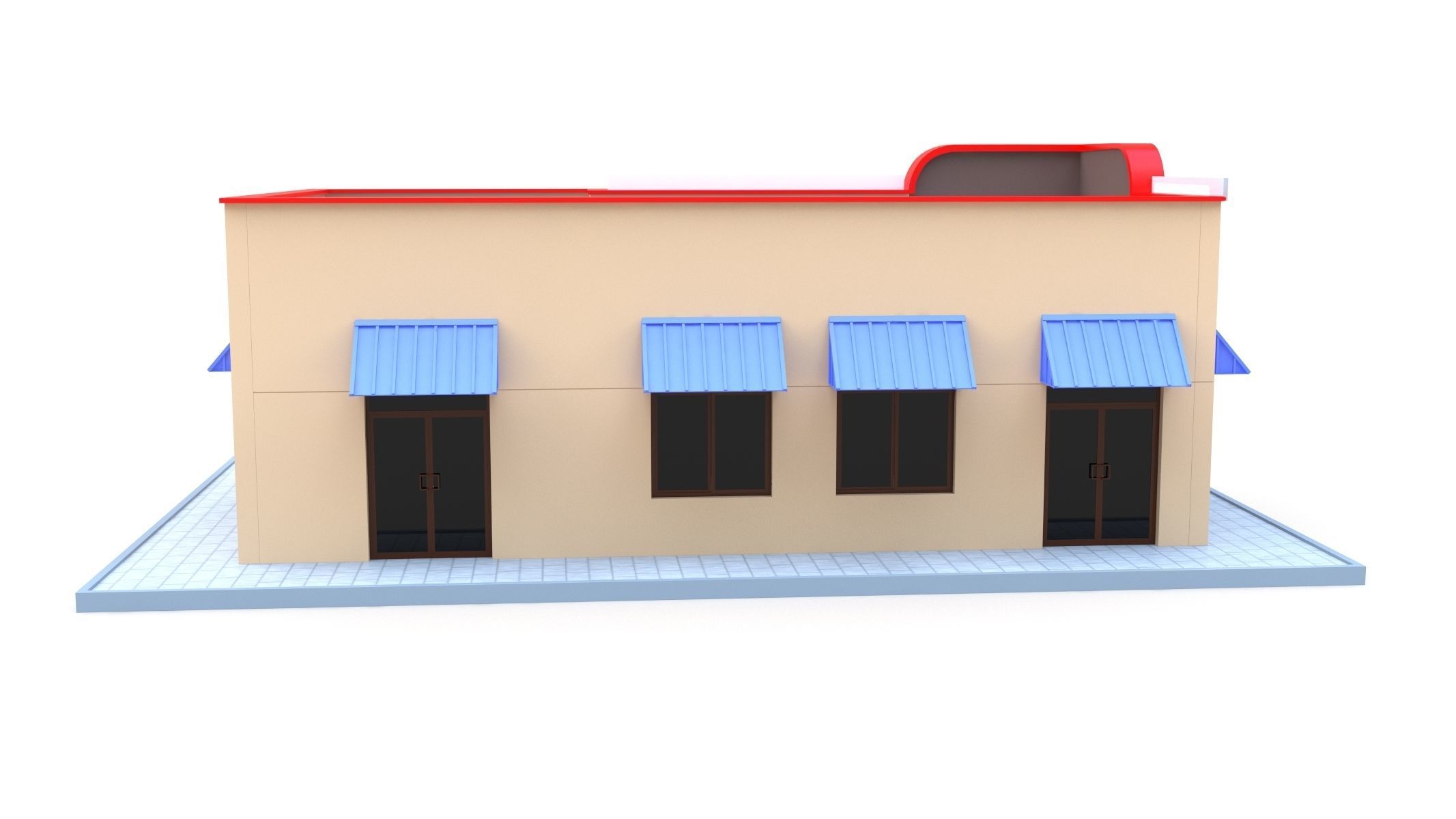 Burger King Restaurant 01 3D model_2