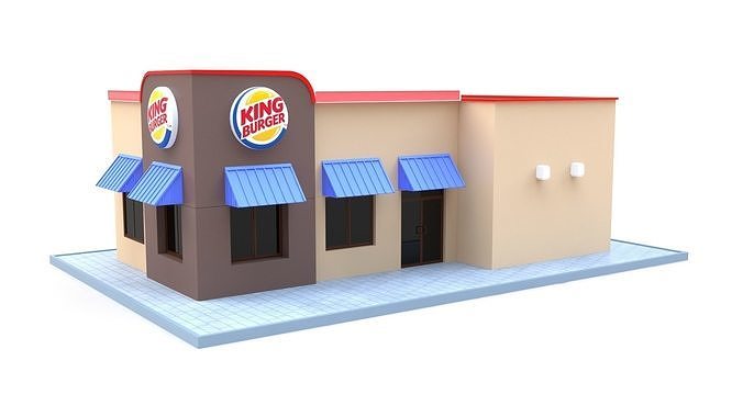 Burger King Restaurant 01 3D model