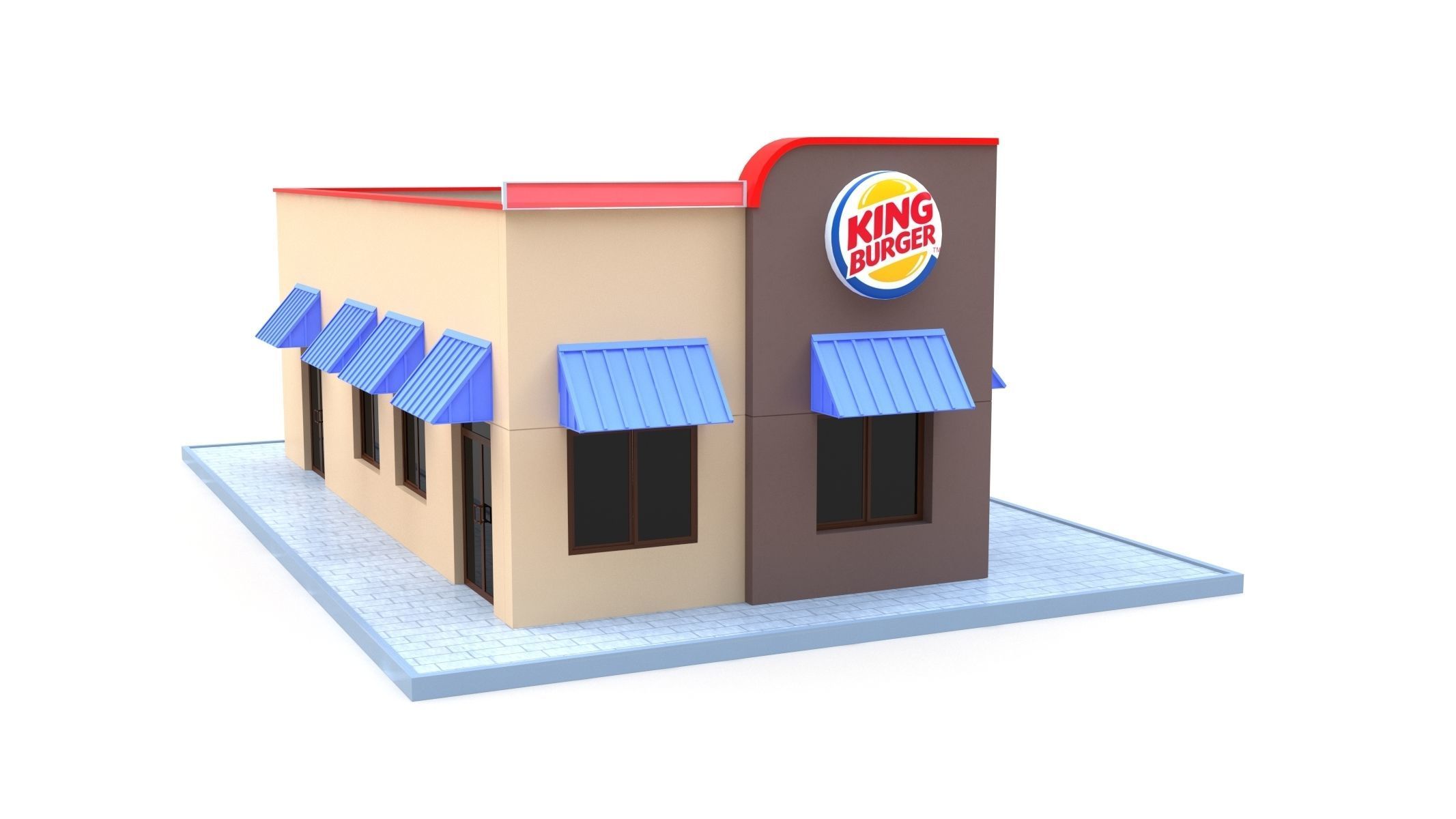 Burger King Restaurant 01 3D model_1