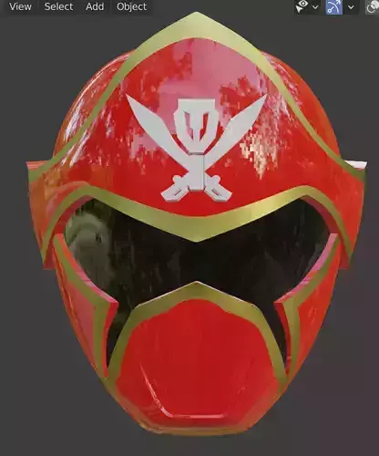 Kaizoku Sentai Gokaiger Gokai red 3D Printable cosplay Helmet 3D print model