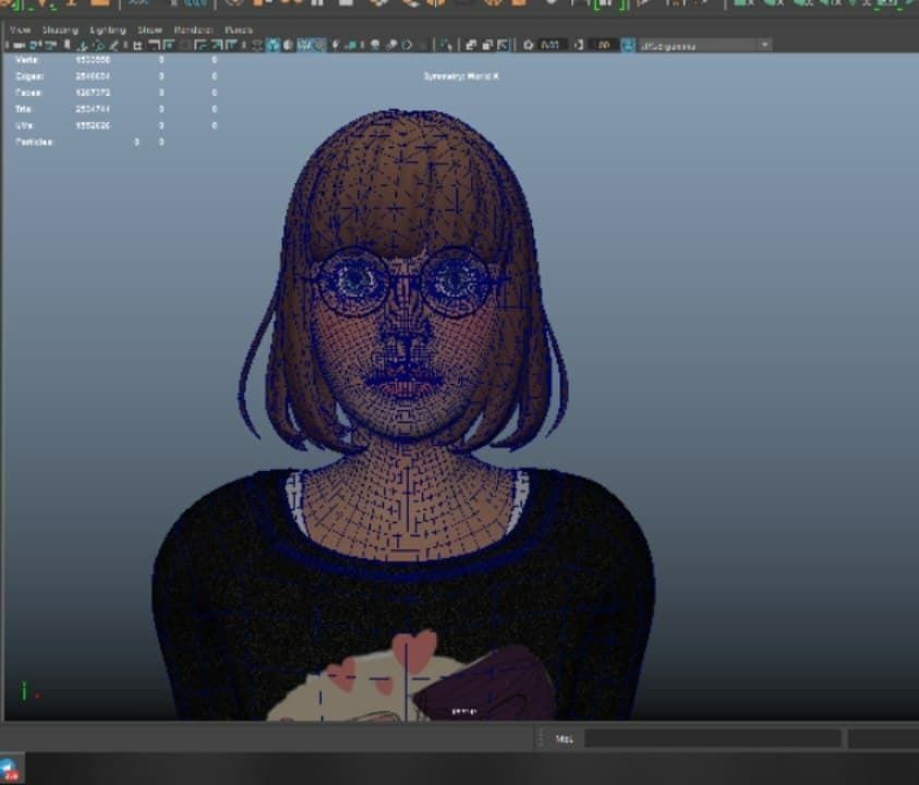 girl character  3D model_3
