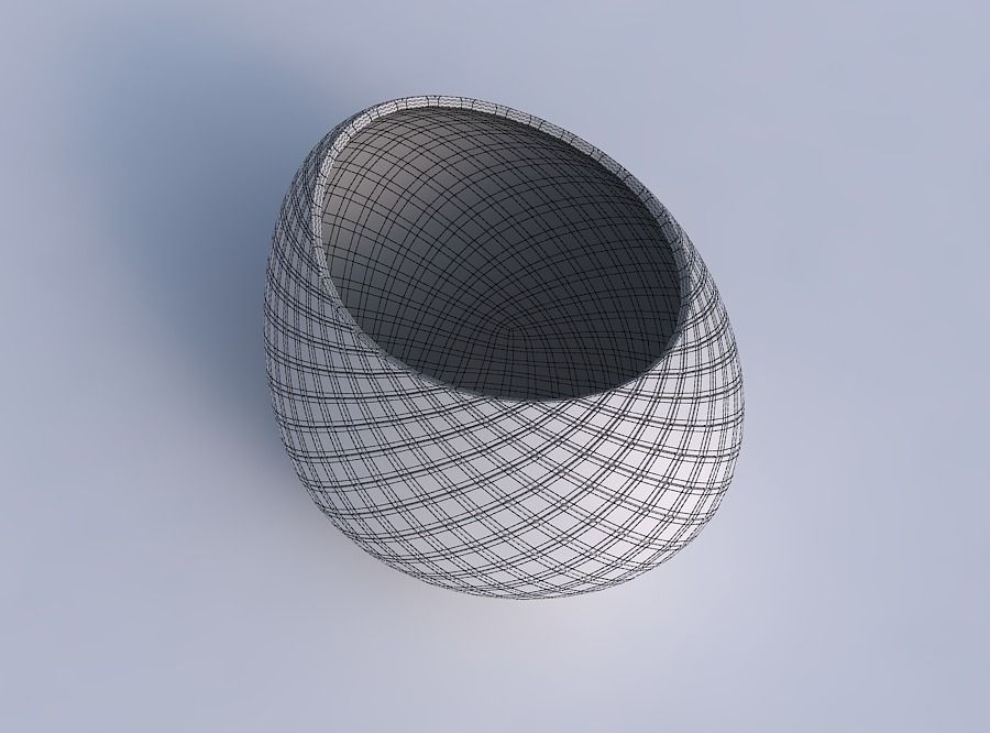Bowl compressed 2 with diagonal grid plates 3D print model_6
