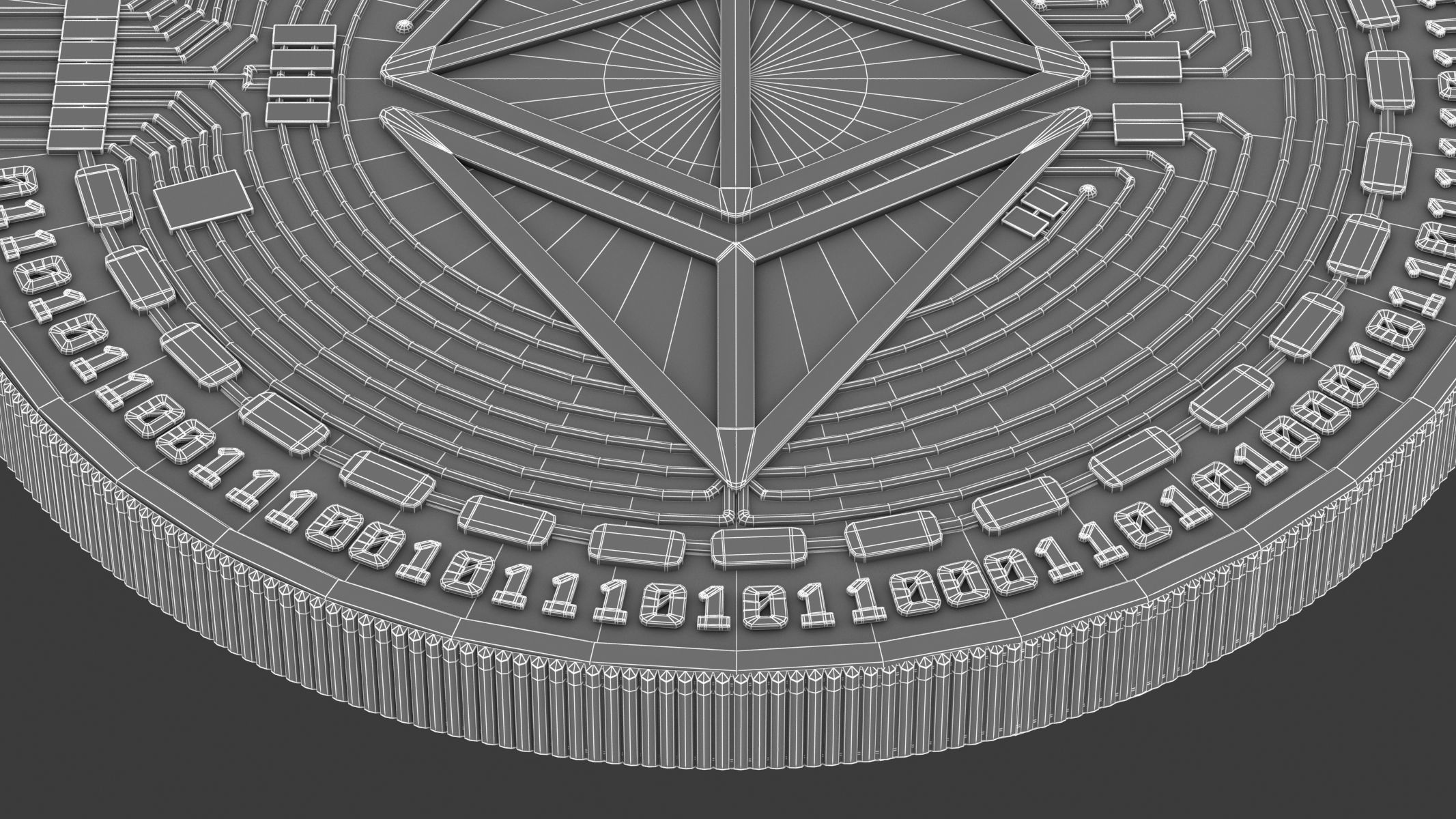 Ethereum Coin New 3D model_8