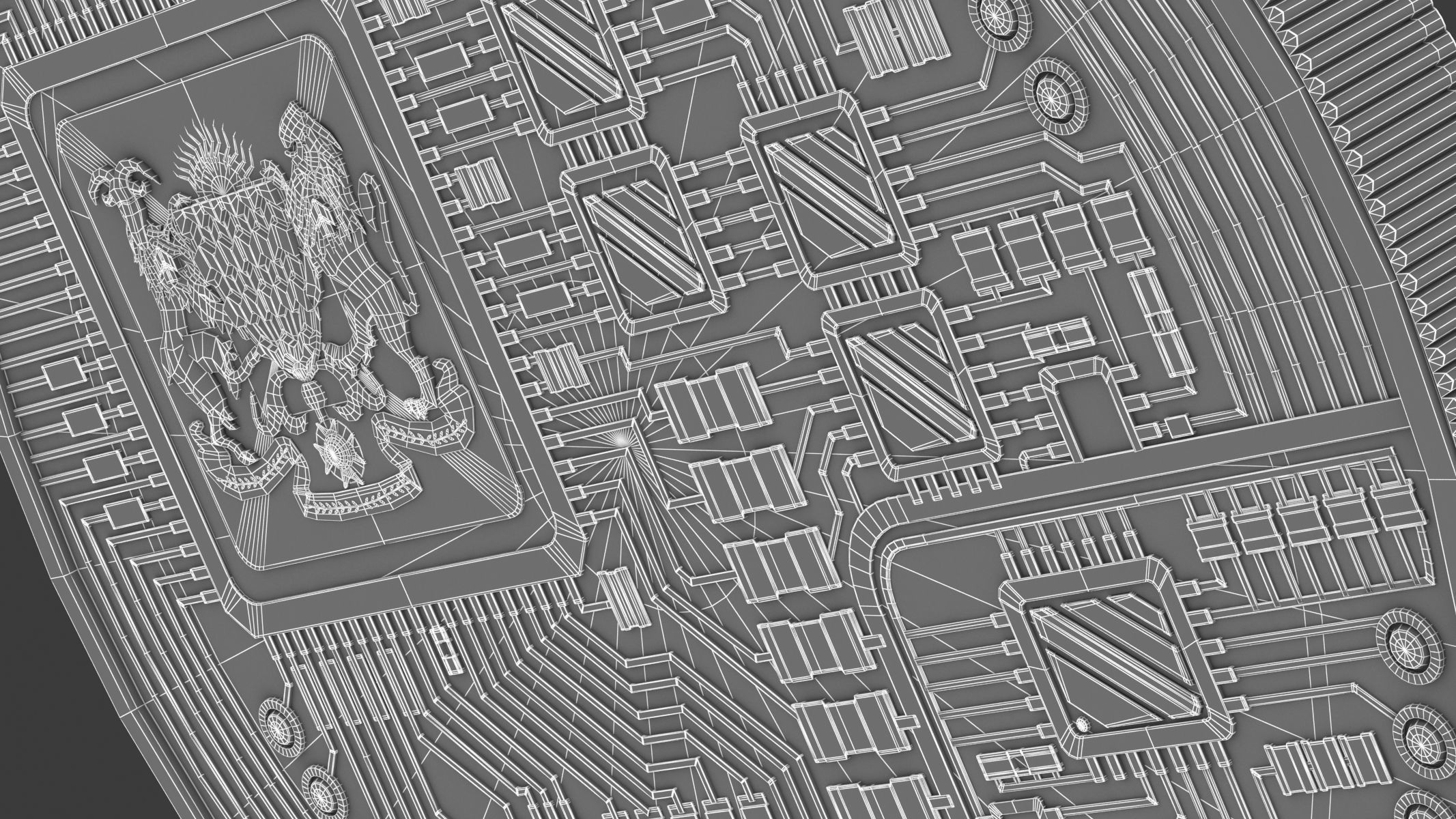 Ethereum Coin New 3D model_9