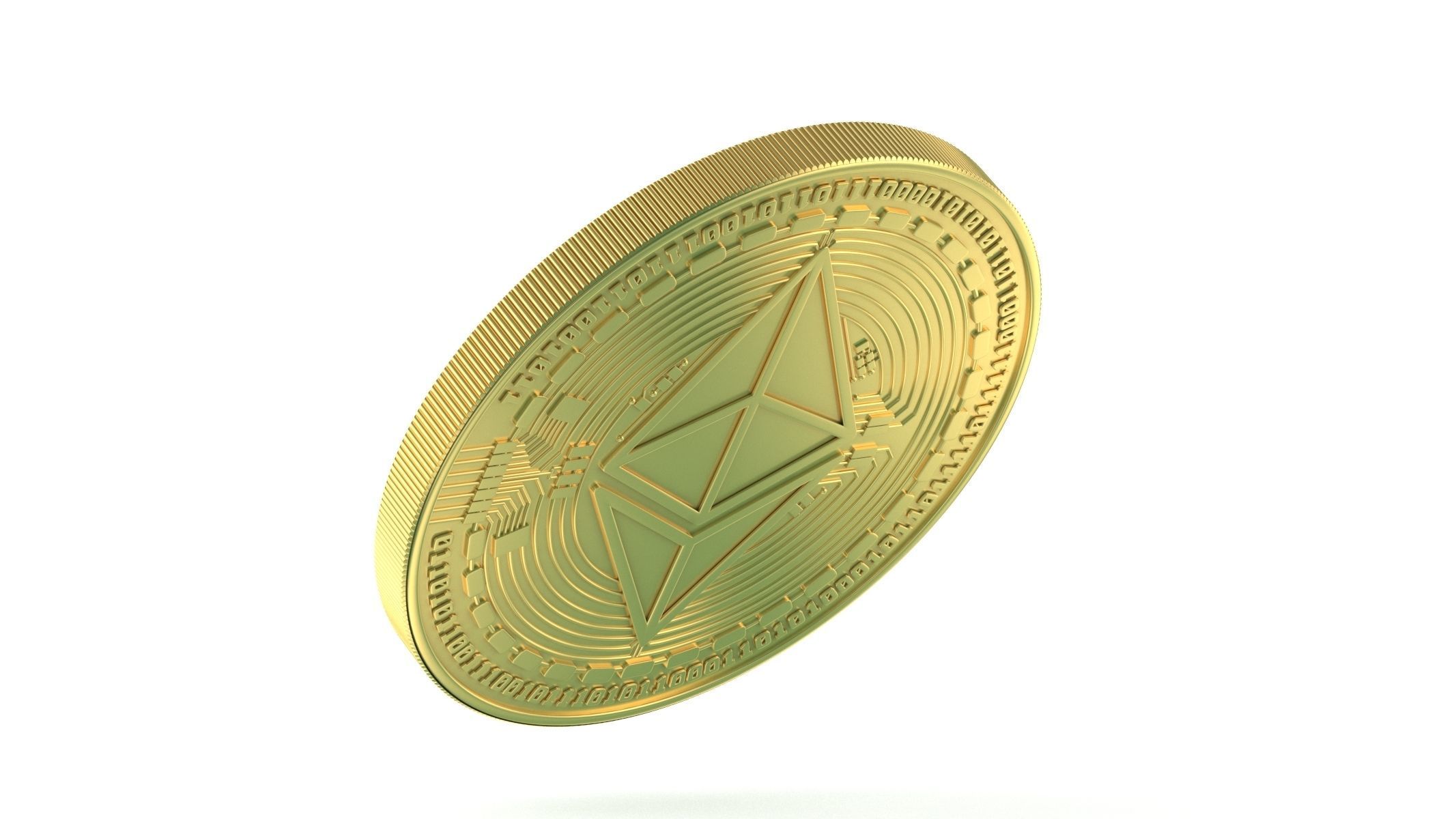 Ethereum Coin New 3D model_1