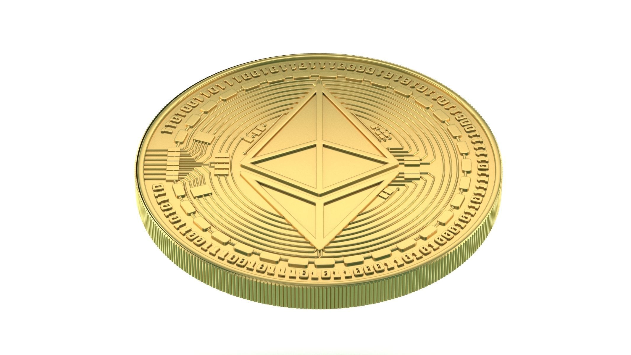 Ethereum Coin New 3D model_2