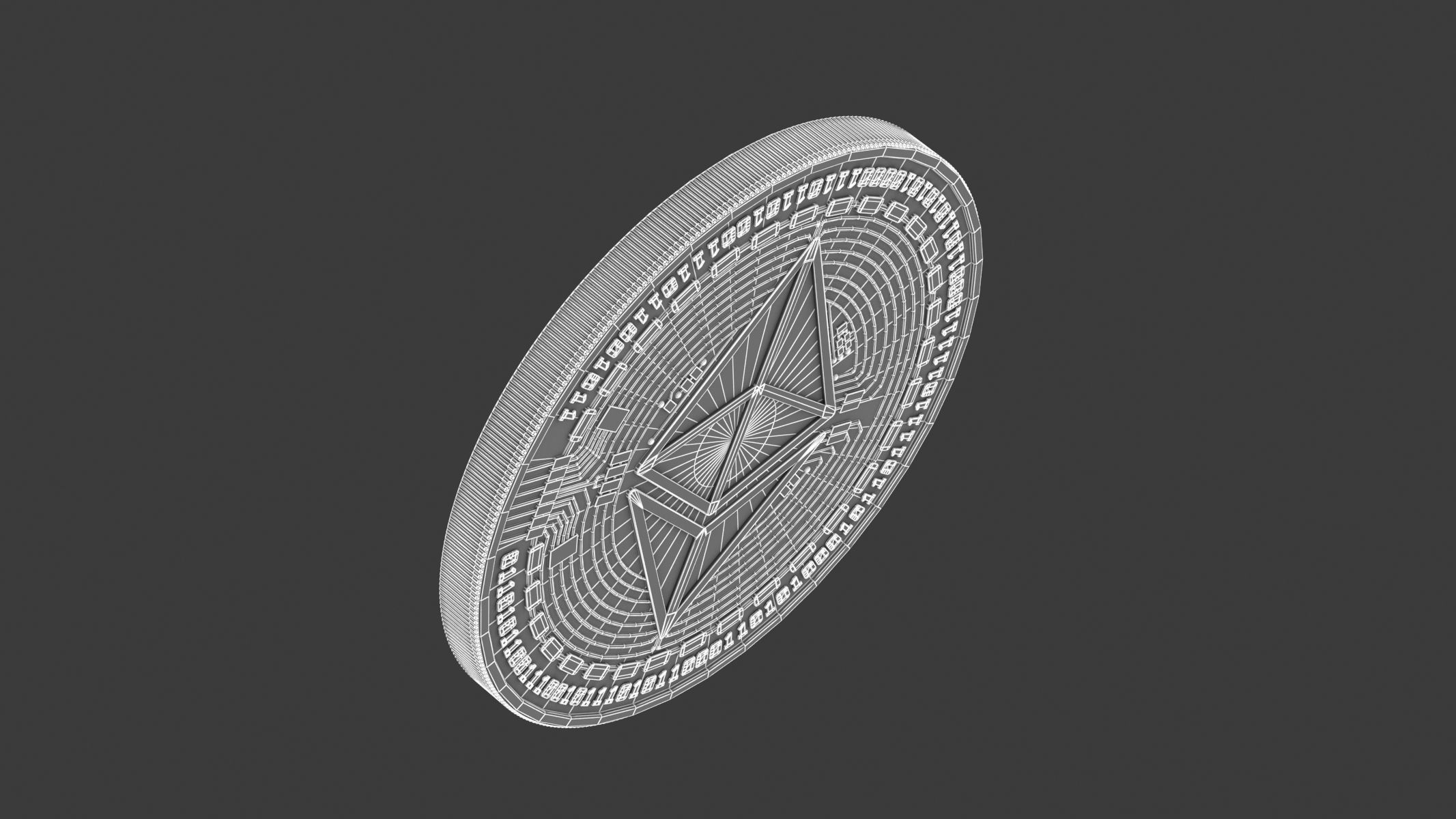 Ethereum Coin New 3D model_6