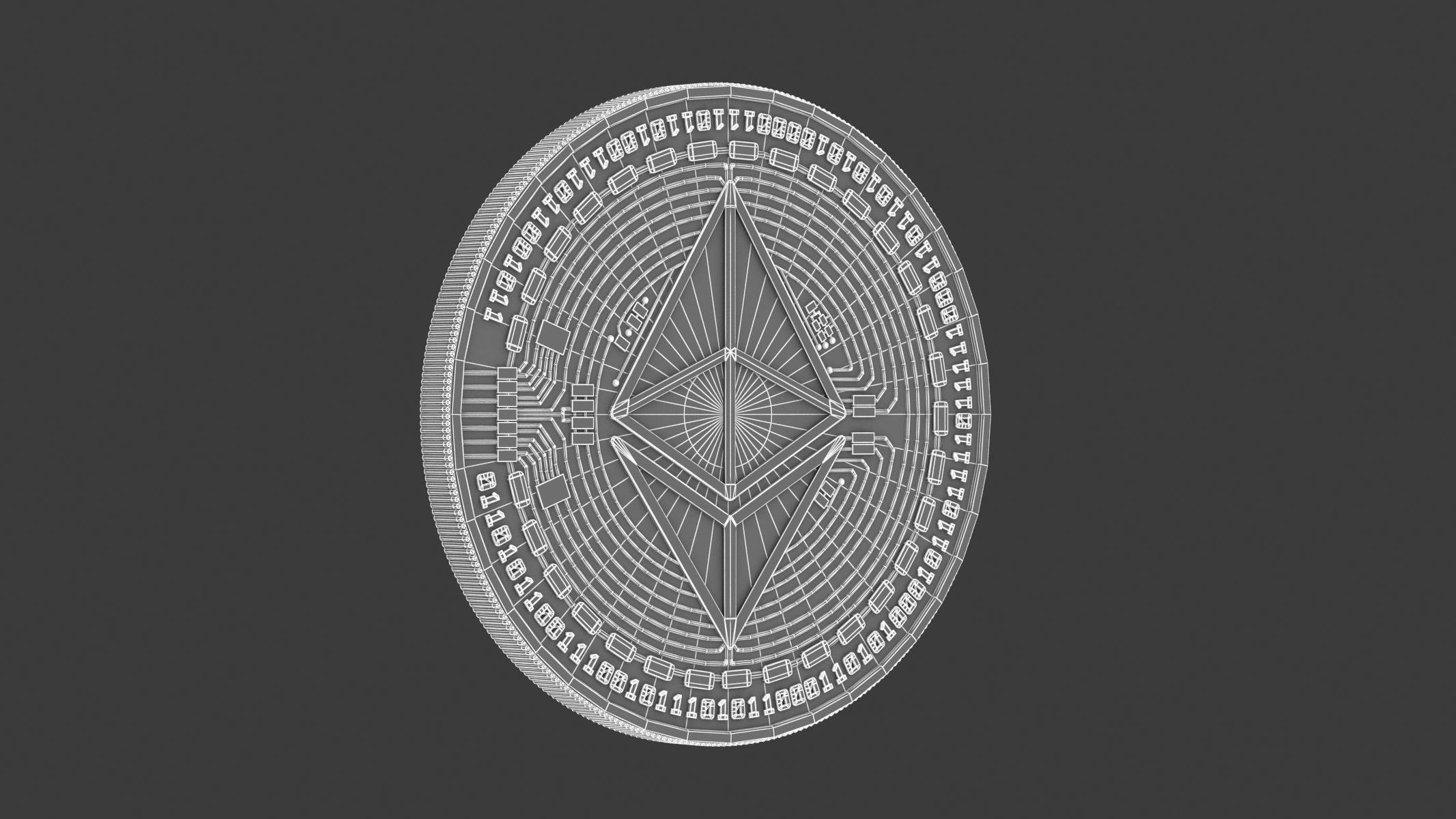 Ethereum Coin New 3D model_5