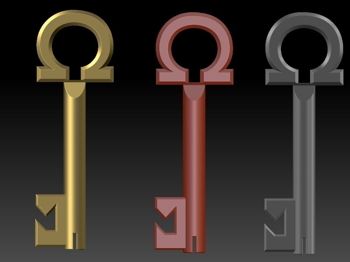 Locke and key Omega key 3D print model_2