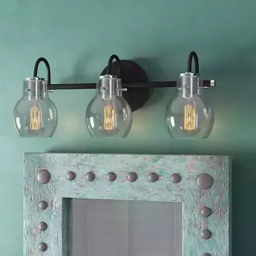 Halleck 3 - Light Dimmable Earth Black Vanity Light