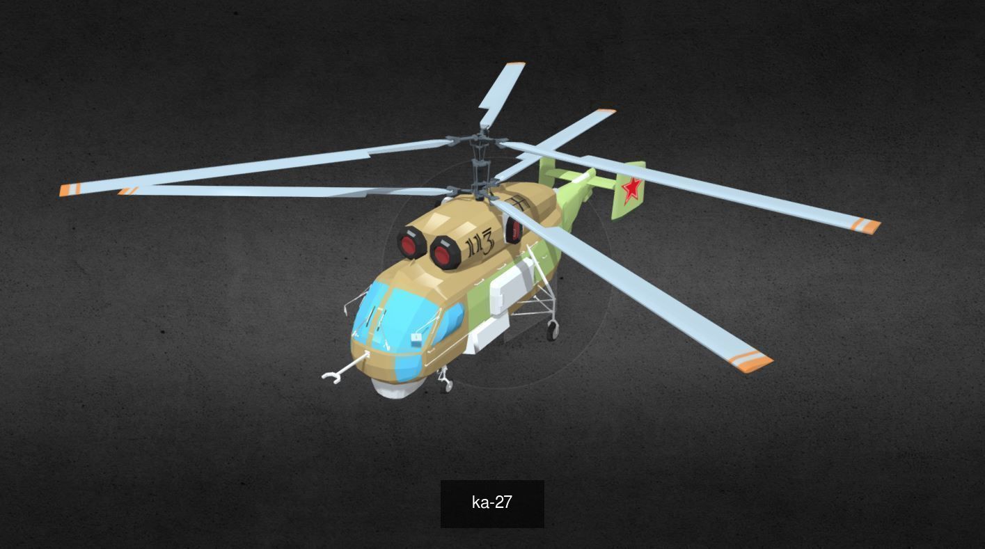 helicopter camouflage 3D Model Collection_6
