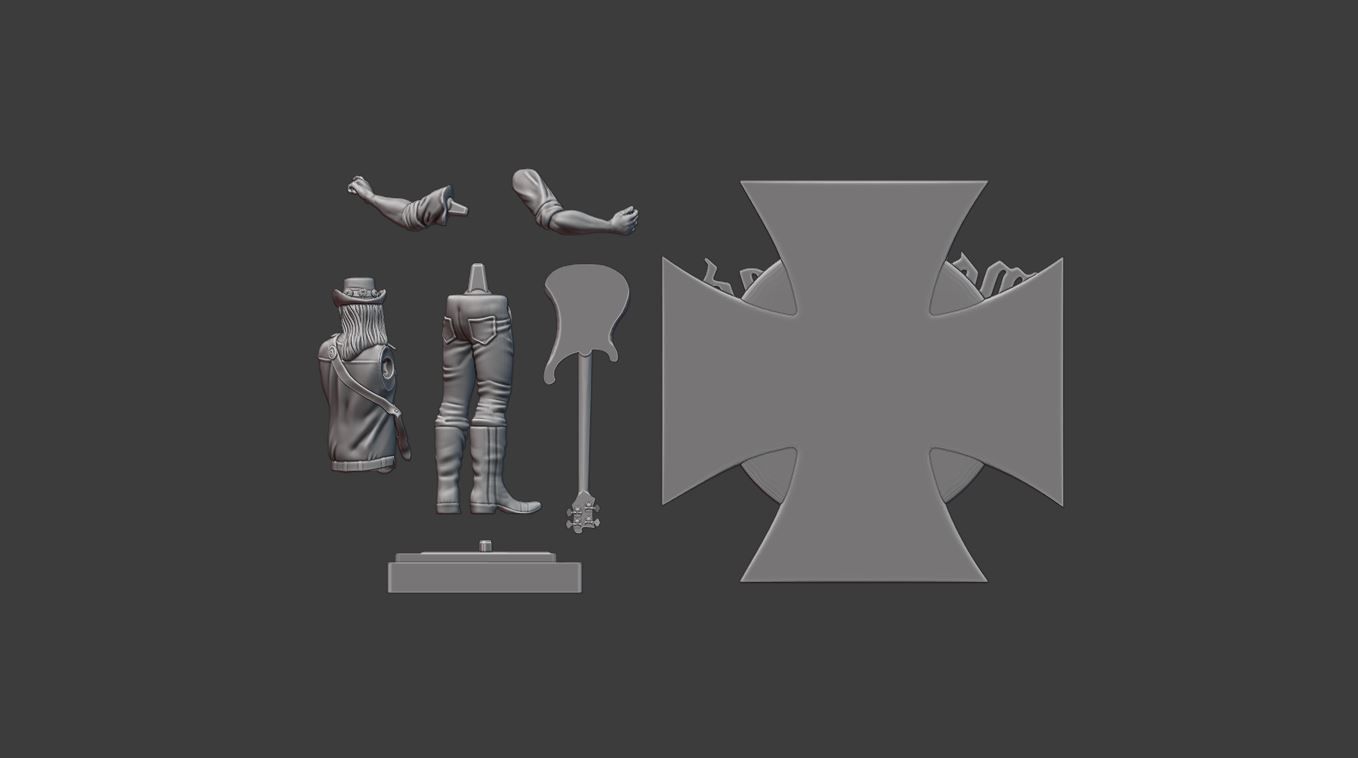 Lemmy Kilmister motorhead - 3Dprinting 3D print model_4