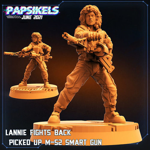 HUMAN SPACE CREW LANNIE M52 SMARTGUN 3D print model