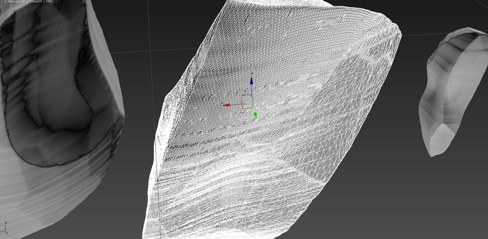 Obsidian rocks HD pack 2 - 16 pieces 3D model_5