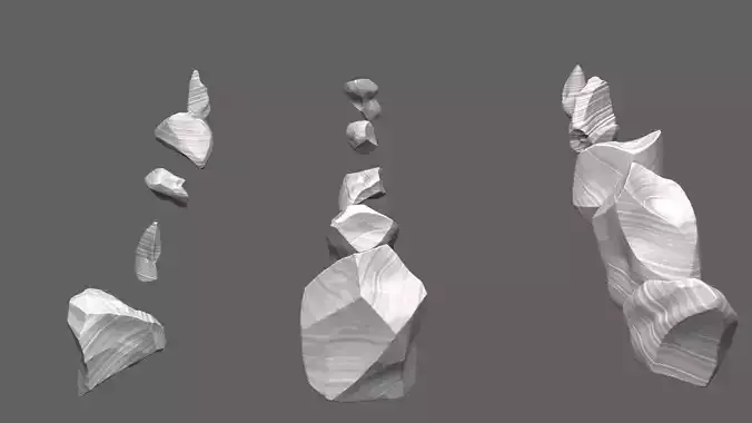 Obsidian rocks HD pack 2 - 16 pieces