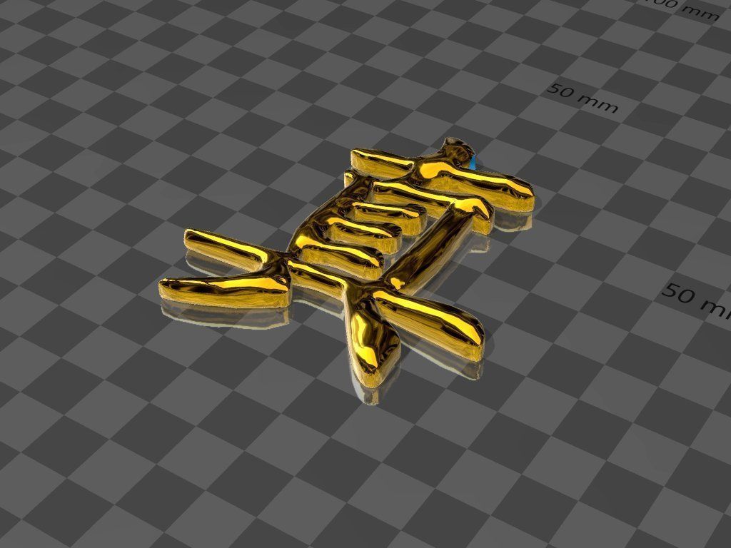 chinese luck charm - truth symbol 3D print model_1
