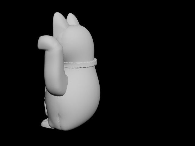 lucky cat 3D print model_21