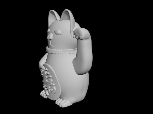 lucky cat 3D print model_25