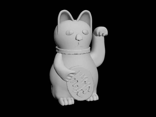 lucky cat 3D print model_5
