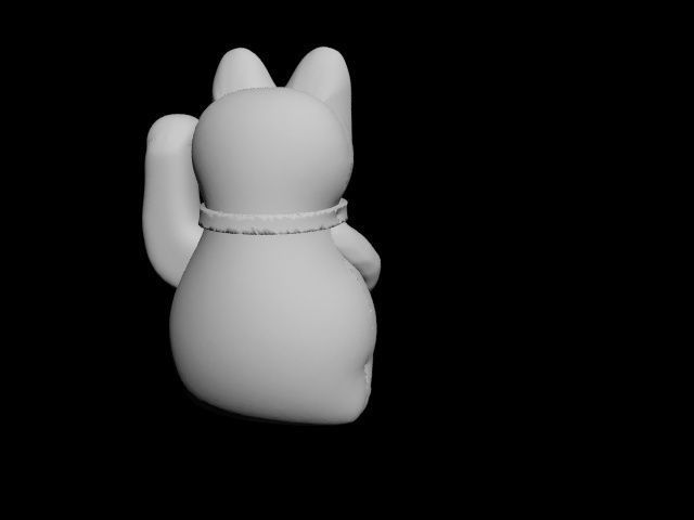 lucky cat 3D print model_16