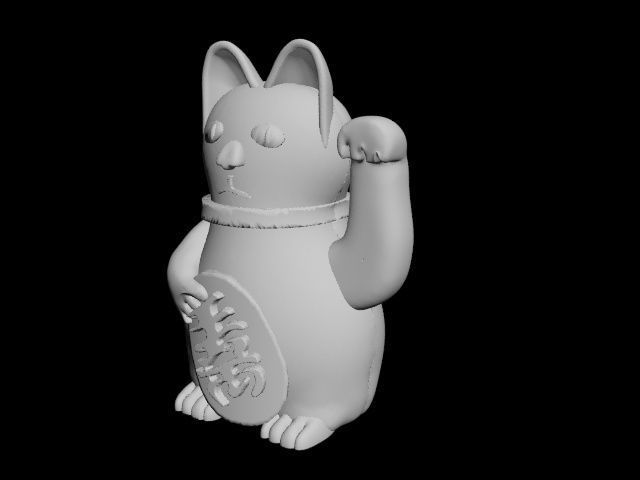lucky cat 3D print model_26