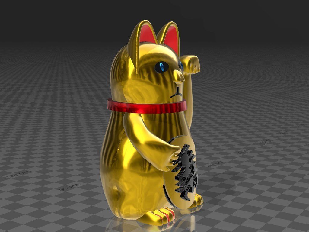 lucky cat 3D print model_1